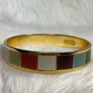 Coach Jewelry - ⭐️ Coach ⭐️ Legacy Stripe Bangle Bracelet Coach Jewelry - ⭐️ Coach ⭐️ Legacy Stripe Bangle Bracelet